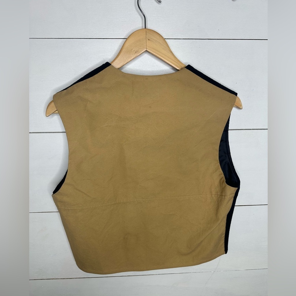 Judy Stern Western Vest S/M Black Wool Cowboy Vest Vintage Button Front Cowgirl - Picture 5 of 6